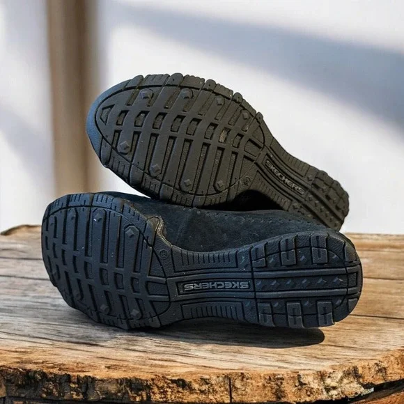 Skechers  Soft Bikers Totem Pole Chukka Black‎ Suede Leather Ankle Boots 8.5 - Picture 5 of 5